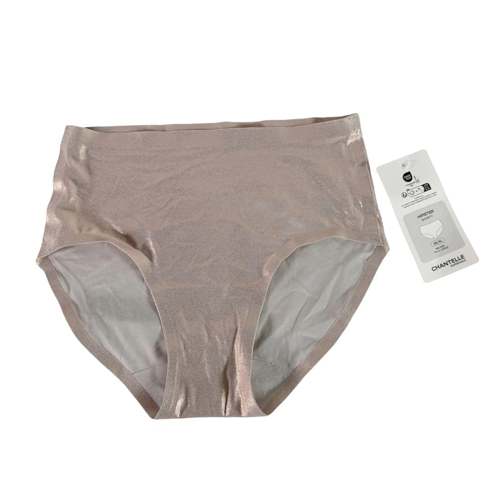 Chantelle SoftStretch Hipster Shorty Panty Gold Shimmer XS/XL One Size NWT